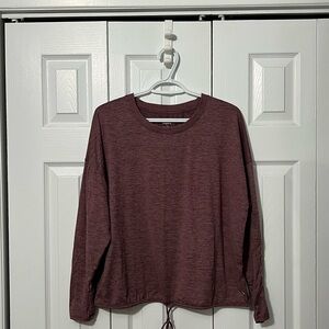 Women's Long Sleeve Top - Burgundy